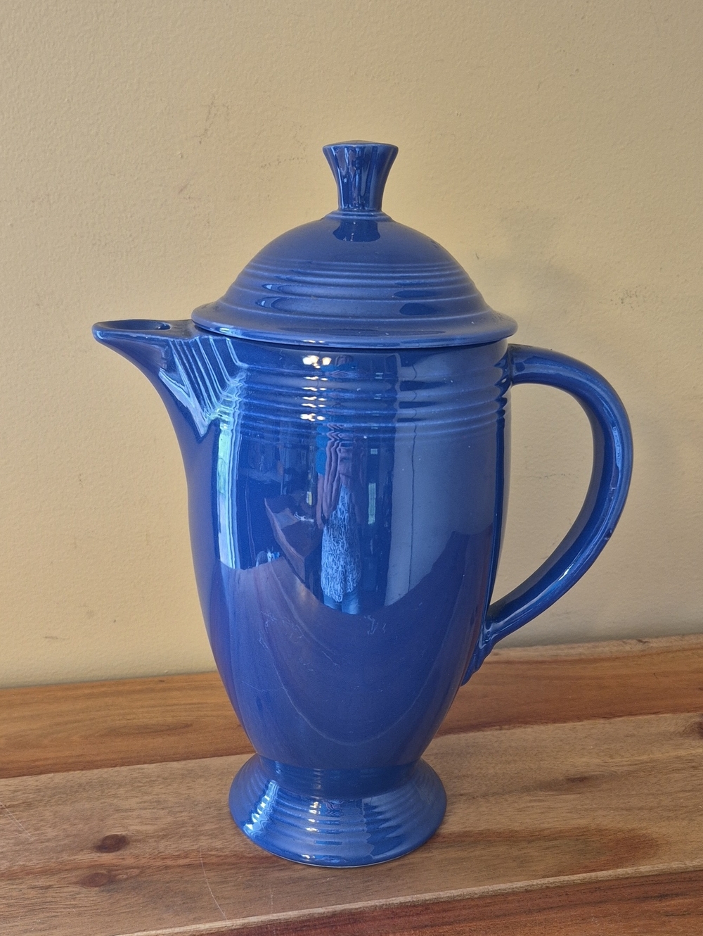 Vintage Fiestaware Cobalt Blue Coffee Pot (Has Chips)